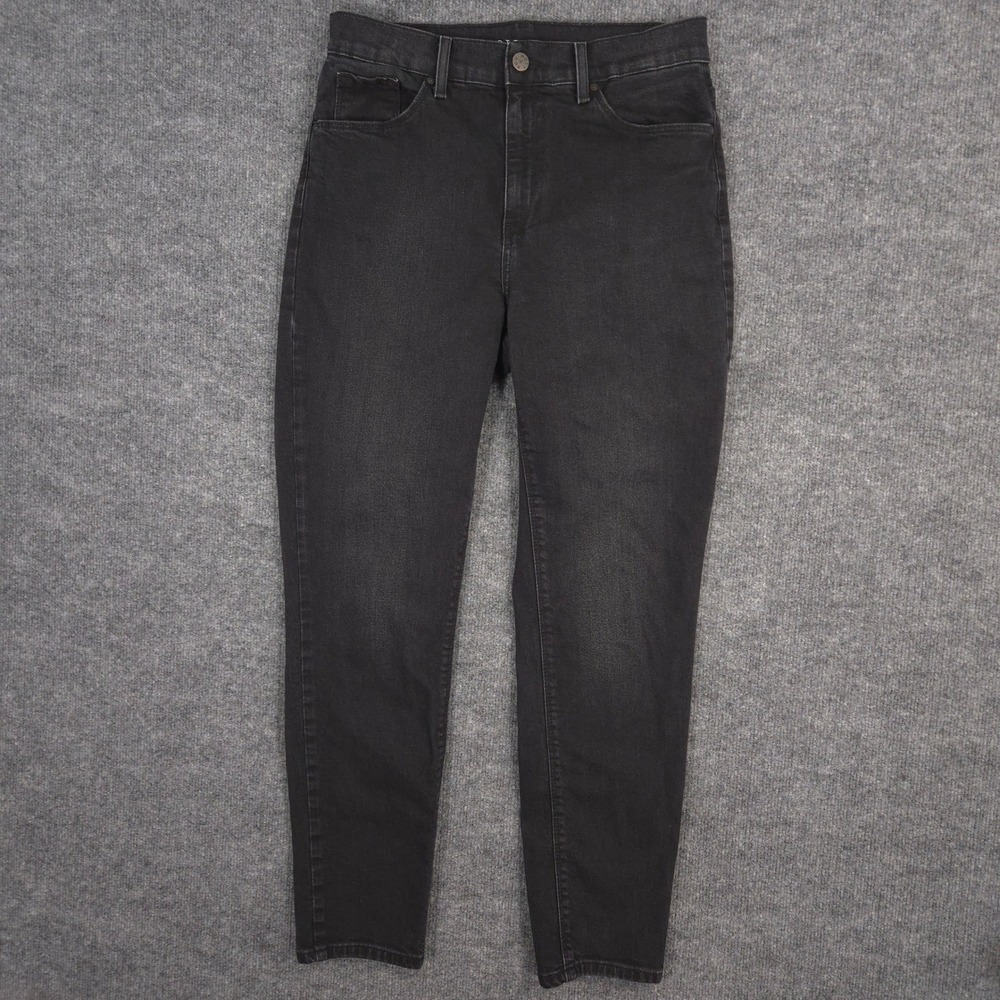 Mott & Bow High Rise Mom Allen Jeans Womens‎ 29X28 Black Stretch Dark Wash Denim